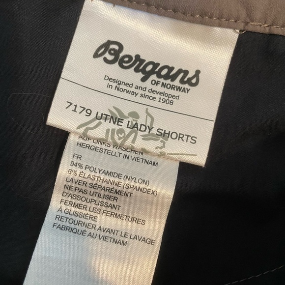 Bergans of Norway Women’s “Utne Lady Shorts”, Brown with Salmon Pink Contrast. - Picture 7 of 8